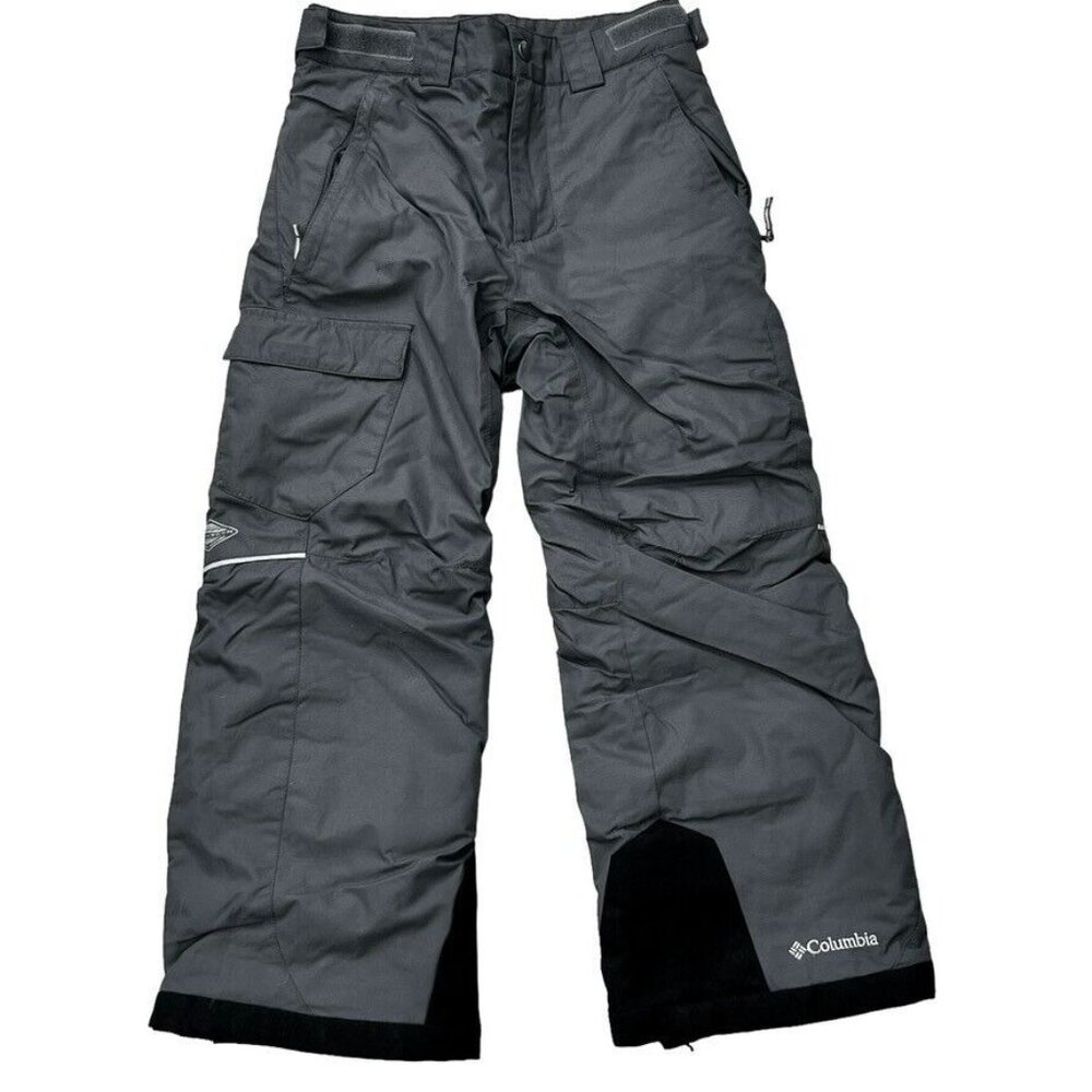 Columbia Youth Kids Omni-Tech Ski Pants Size S Grey Waterproof Insulated Snow